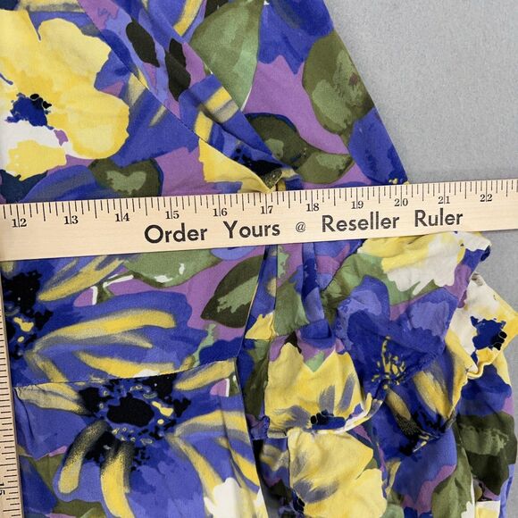 Fig and Flower Dress Womens Small Purple Yellow Boho Ruffle Layer Flowy Feminine - Picture 10 of 14